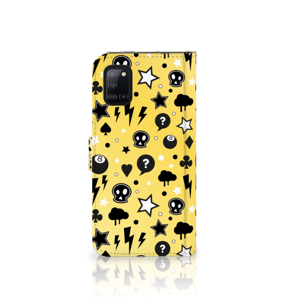 Telefoonhoesje met Naam Samsung Galaxy A31 Punk Geel