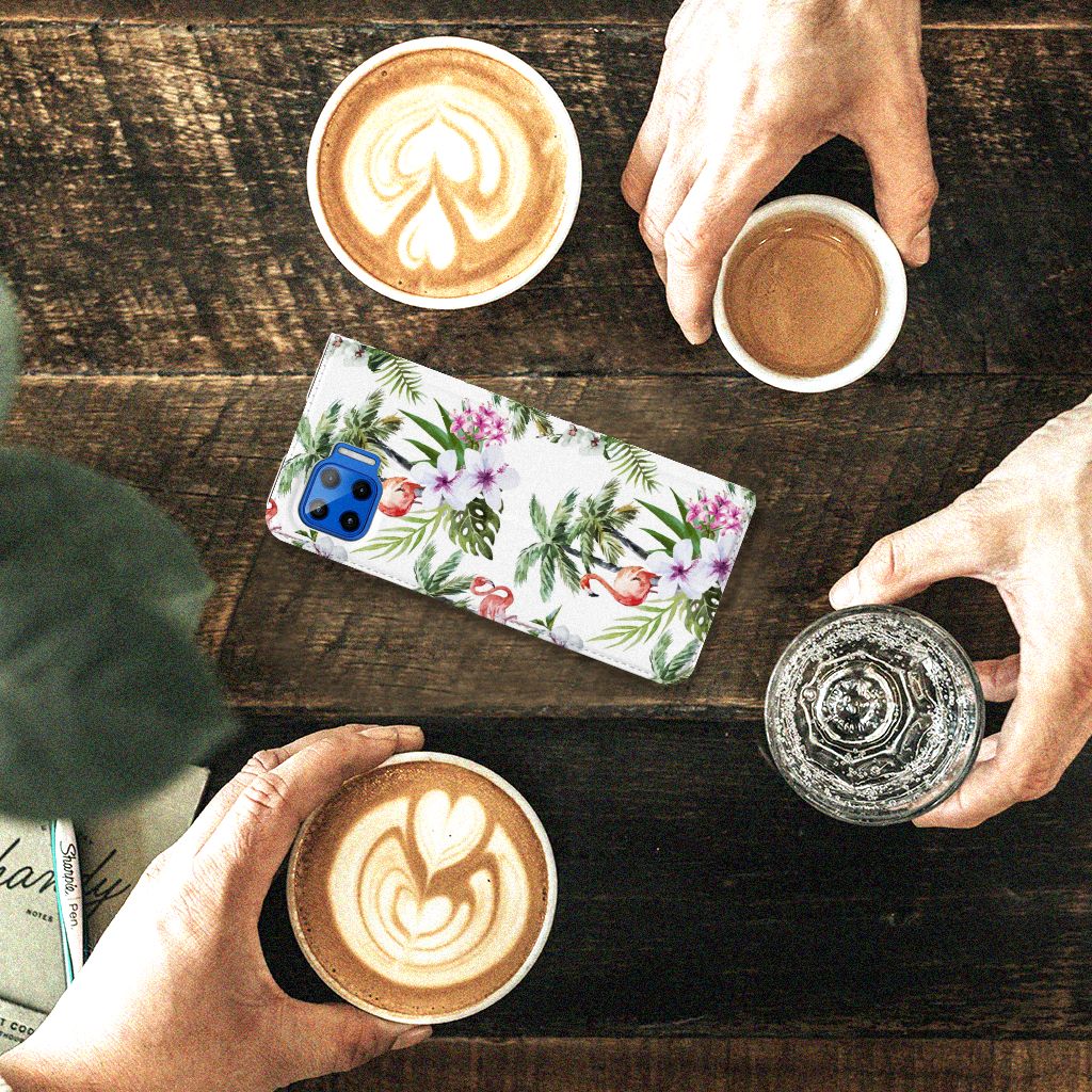 Motorola Moto G 5G Plus Hoesje maken Flamingo Palms - B2C Telecom