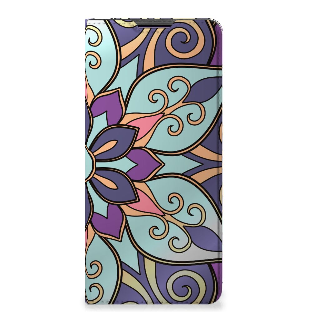 Motorola Edge 30 Pro Smart Cover Purple Flower - B2C Telecom