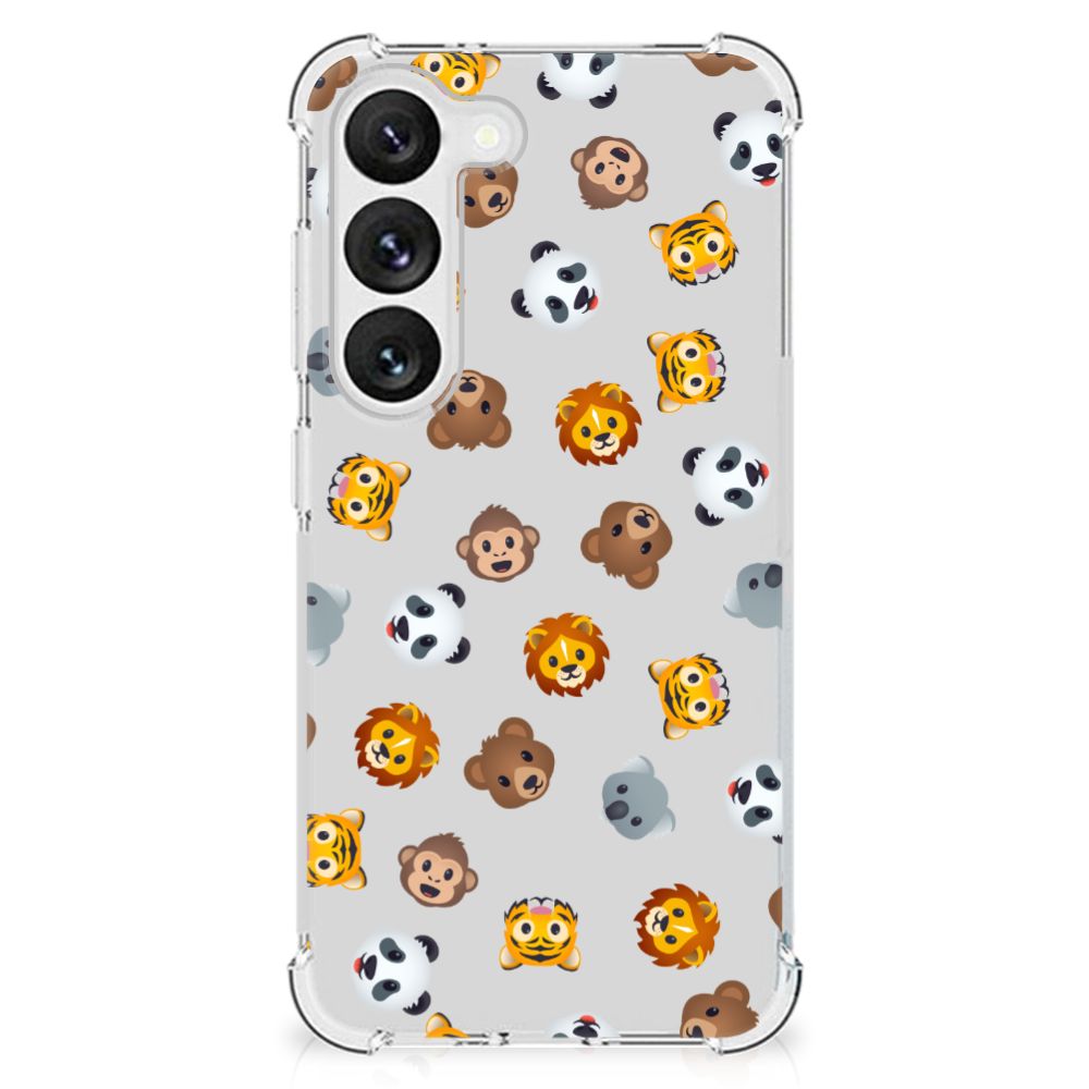 Doorzichtige Silicone Hoesje voor Samsung Galaxy S23 Dieren Emojis B2C Telecom