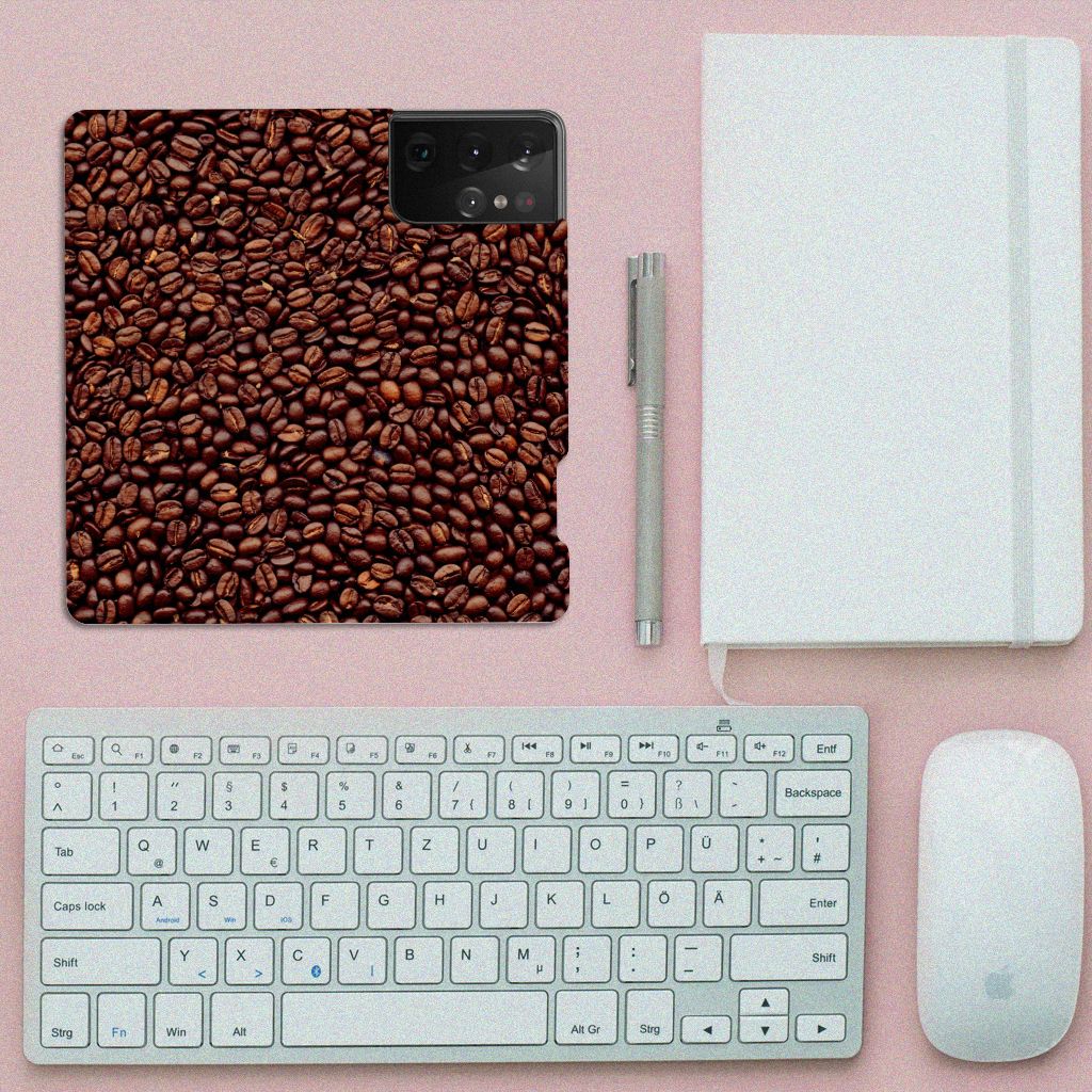 Samsung Galaxy S21 Ultra Flip Style Cover Koffiebonen - B2C Telecom