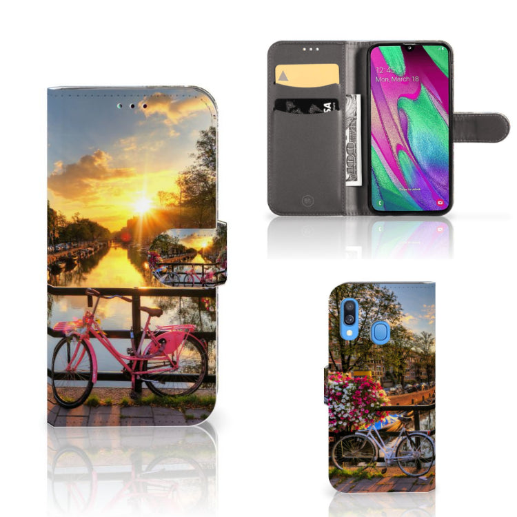 Samsung Galaxy A40 Flip Cover Amsterdamse Grachten