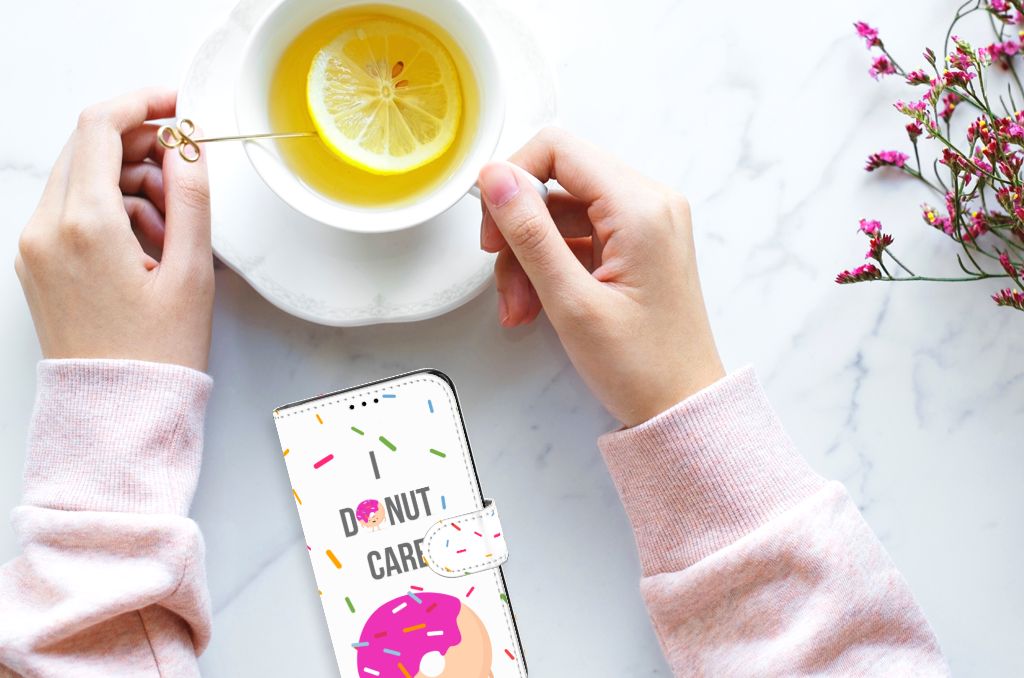 Samsung Galaxy S7 Edge Book Cover Donut Roze
