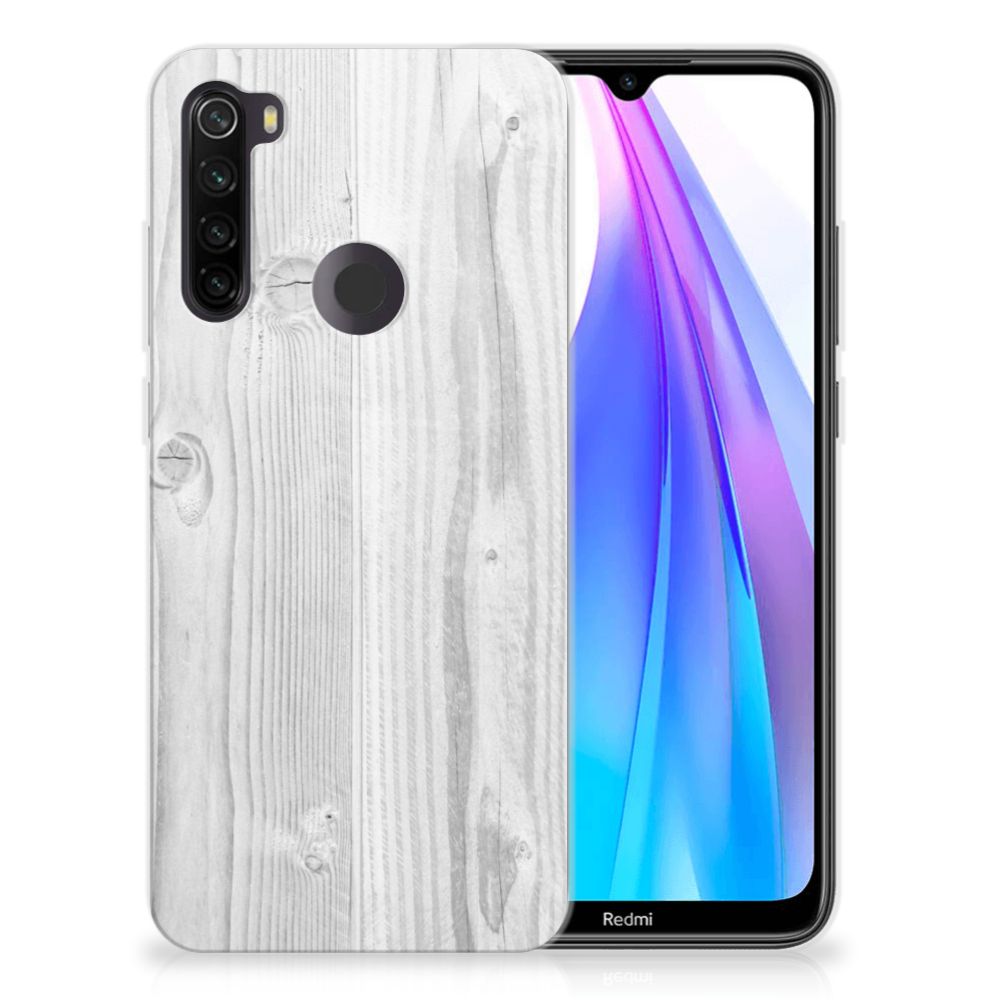 Xiaomi Redmi Note 8T Bumper Hoesje White Wood