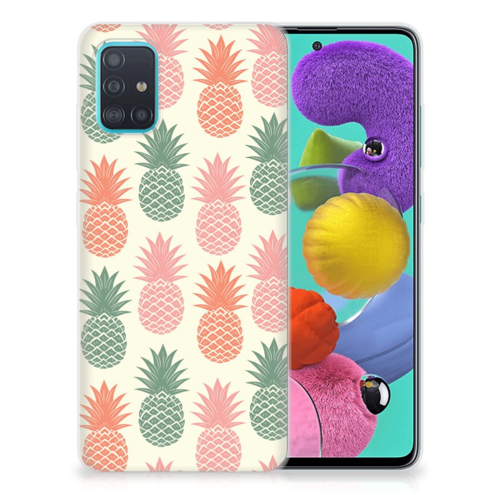 Samsung Galaxy A51 Siliconen Case Ananas