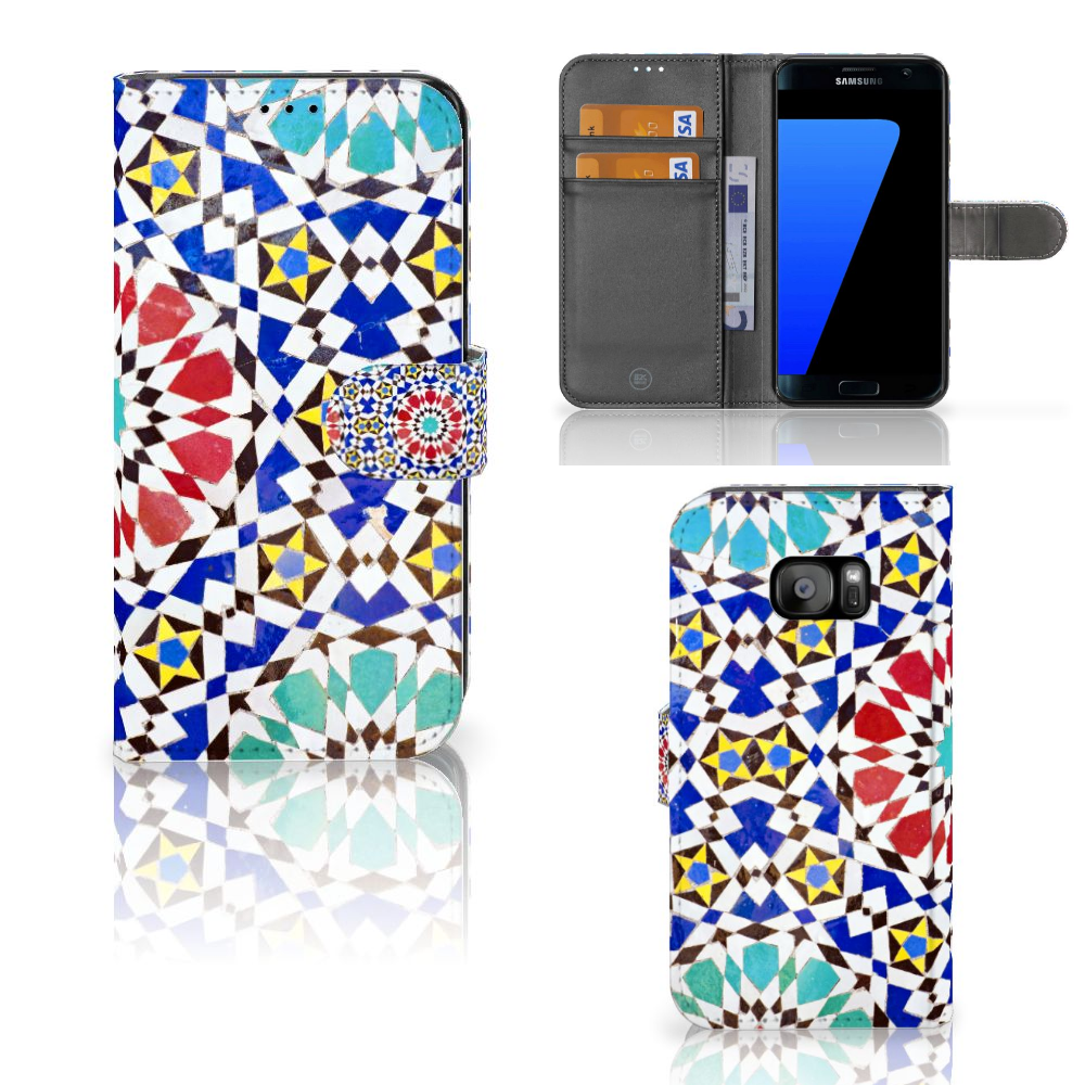Samsung Galaxy S7 Edge Bookcase Mozaïek