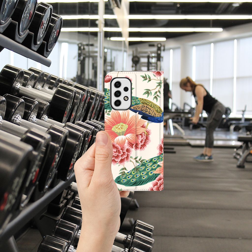 Hoesje maken voor Samsung Galaxy A23 Pink Peacock - B2C Telecom