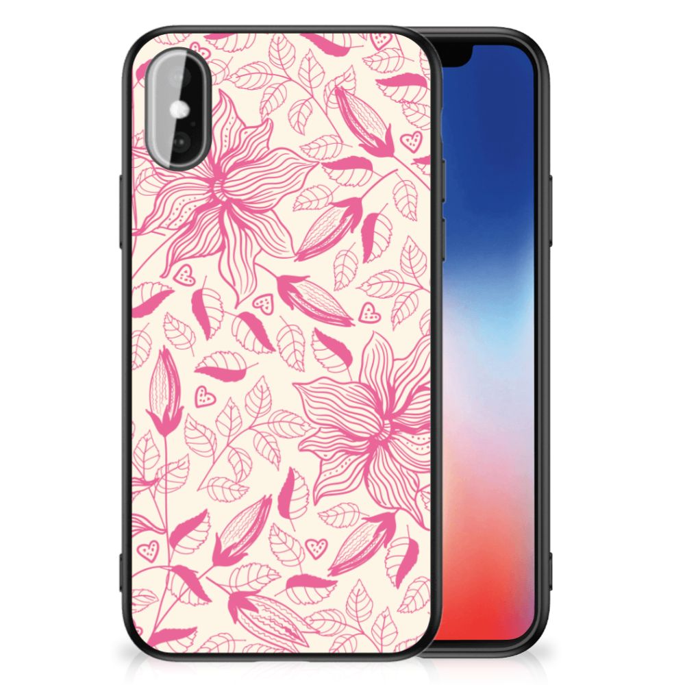 iPhone X | Xs Bloemen Hoesje Pink Flowers