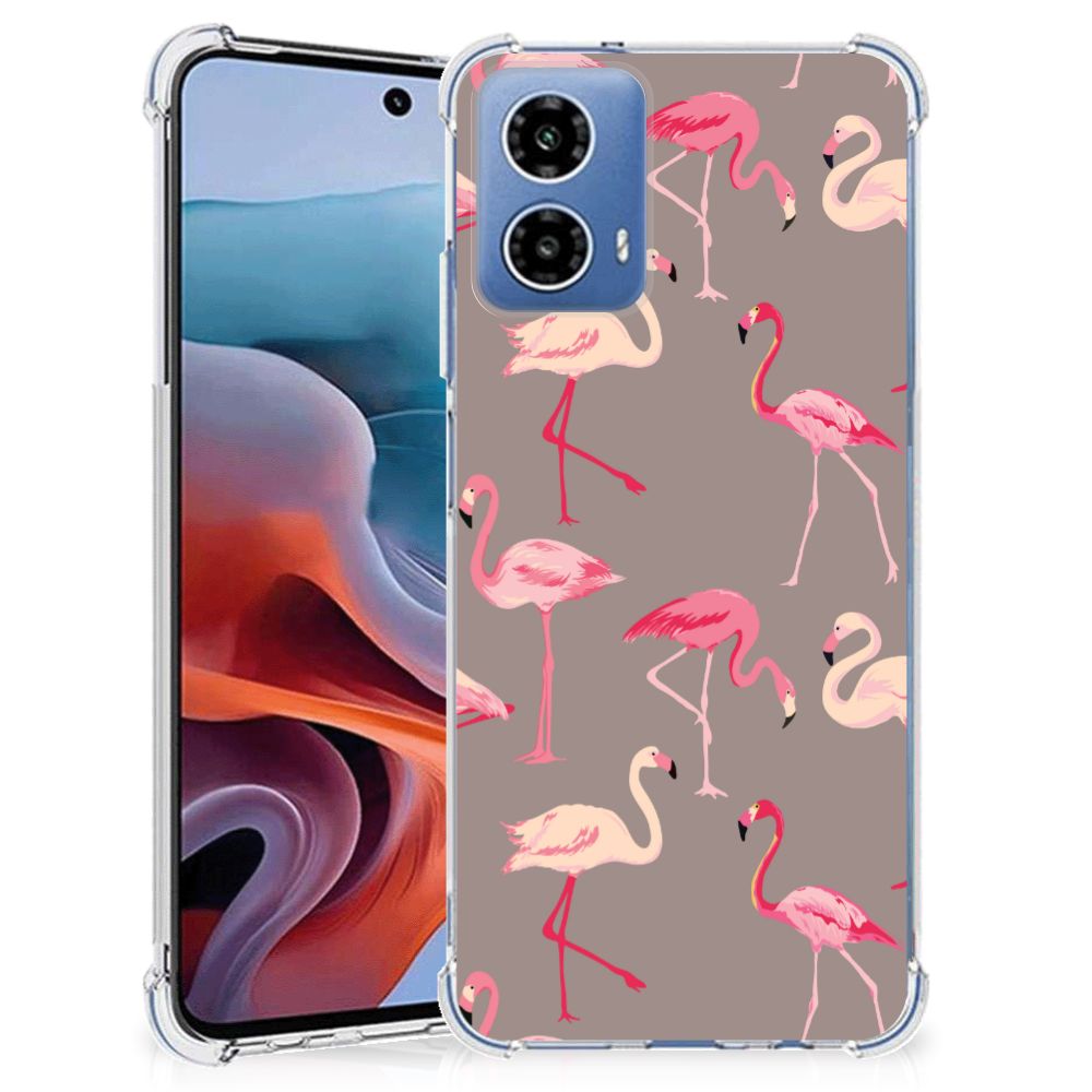 Motorola Moto G34 Case Anti-shock Flamingo
