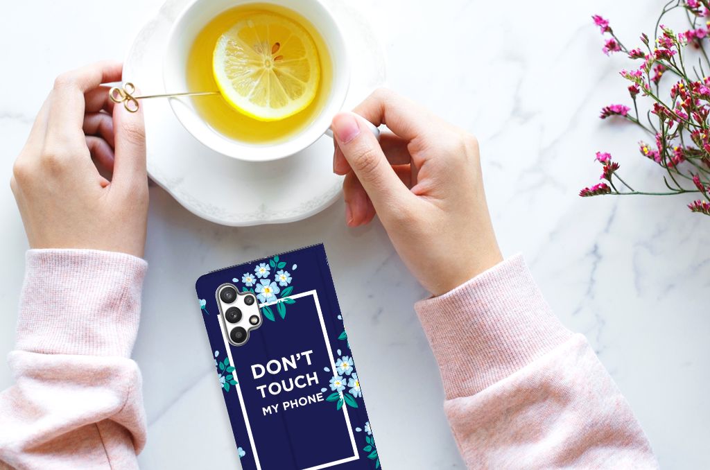 Samsung Galaxy A32 4G | A32 5G Enterprise Editie Design Case Flowers Blue DTMP - B2C Telecom