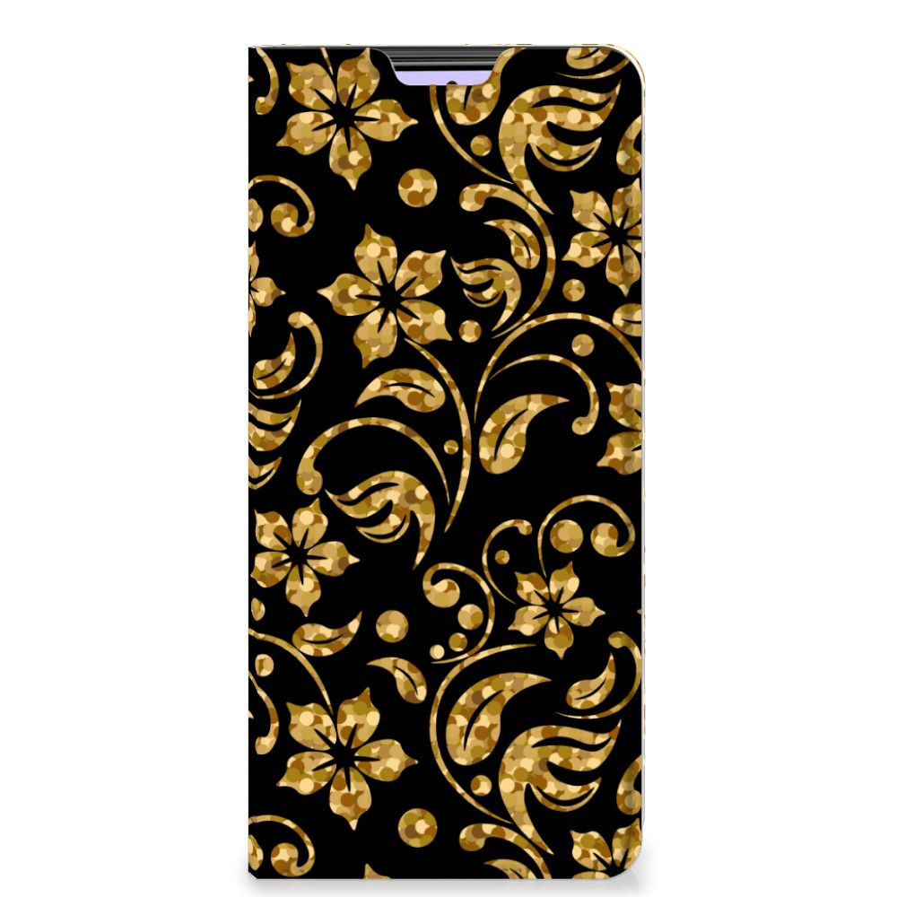 Xiaomi Redmi Note 10 Pro Smart Cover Gouden Bloemen - B2C Telecom