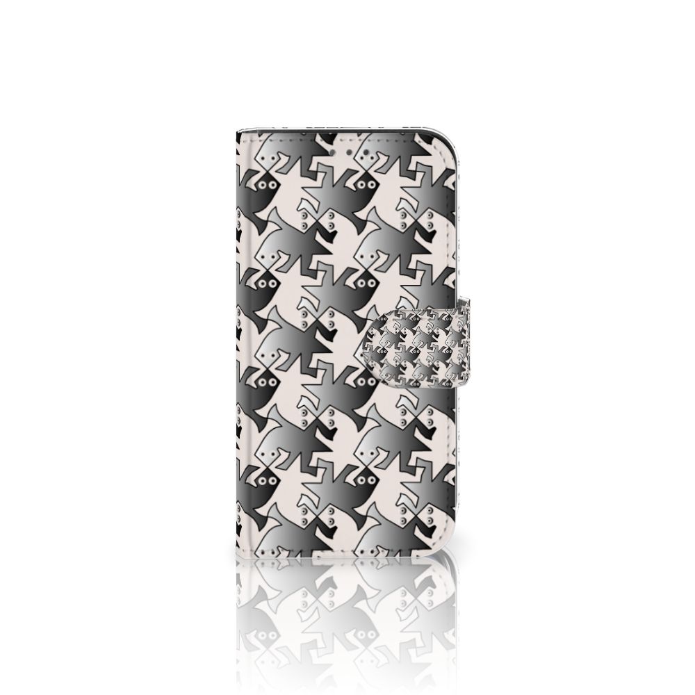 Apple iPhone 12 Mini Telefoonhoesje met Pasjes Salamander Grey