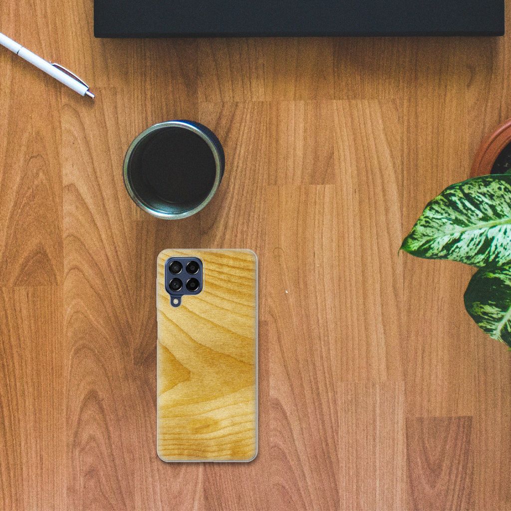 Samsung Galaxy M53 Bumper Hoesje Licht Hout B2C Telecom