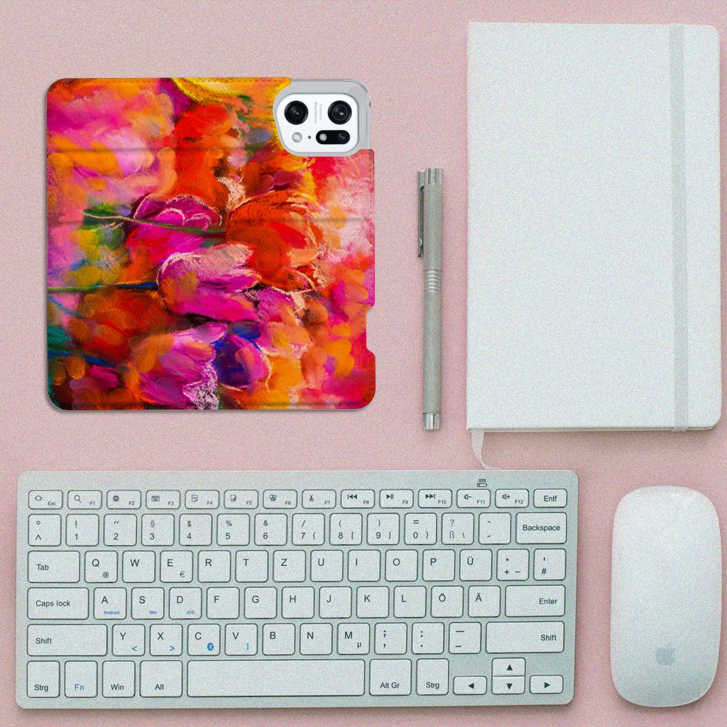 Bookcase OPPO Find X5 Pro Tulips - B2C Telecom