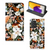 Smart Cover voor Samsung Galaxy A72 (5G/4G) Dark Flowers - B2C Telecom