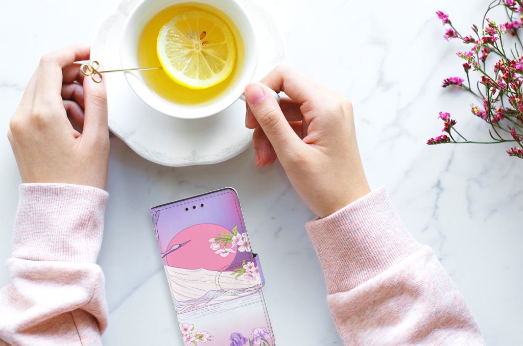 Huawei Ascend P8 Lite Telefoonhoesje met Pasjes Bird Flying