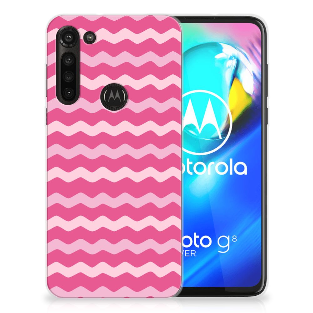 Motorola Moto G8 Power TPU bumper Waves Pink B2C Telecom