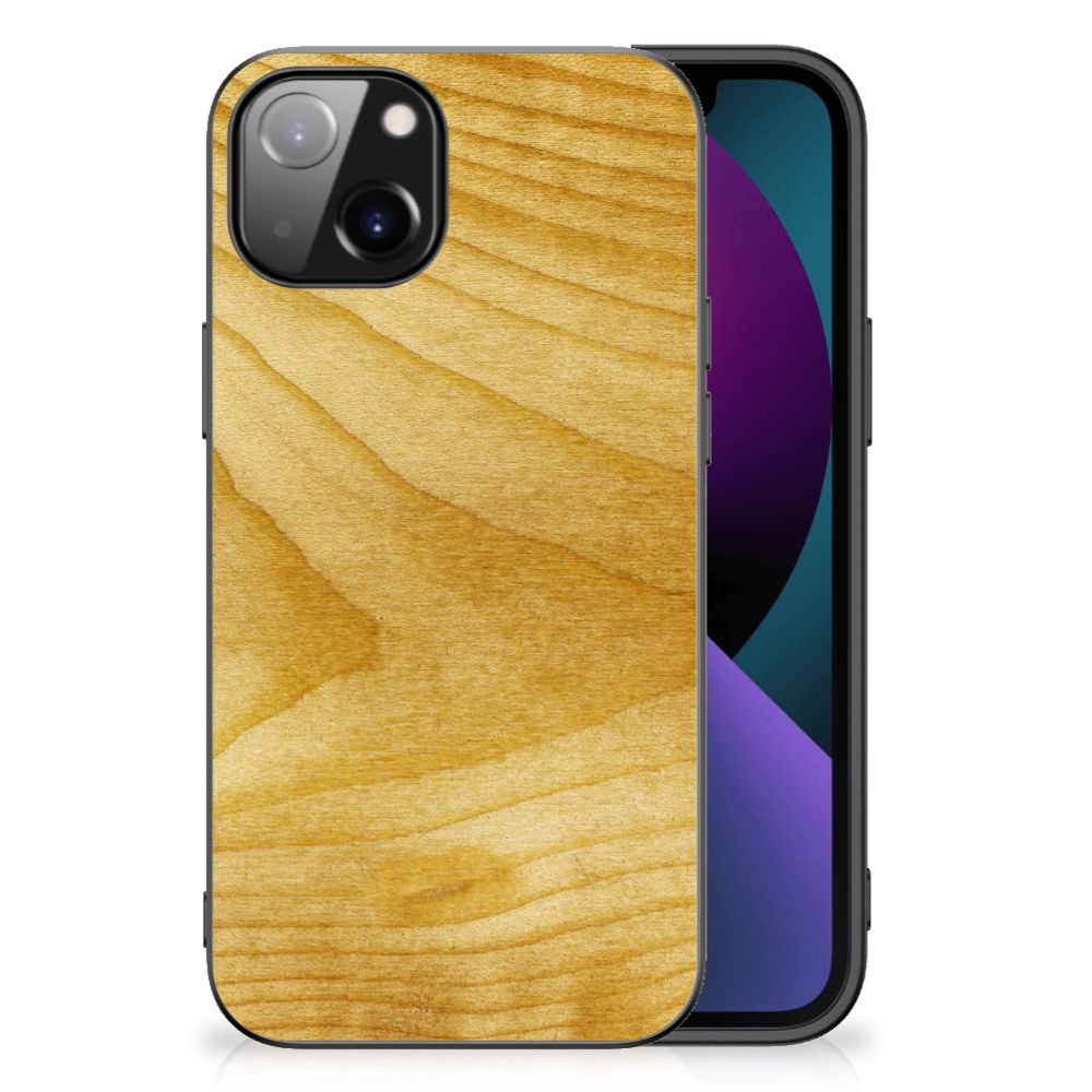 Apple iPhone 13 Houten Print Telefoonhoesje Licht Hout