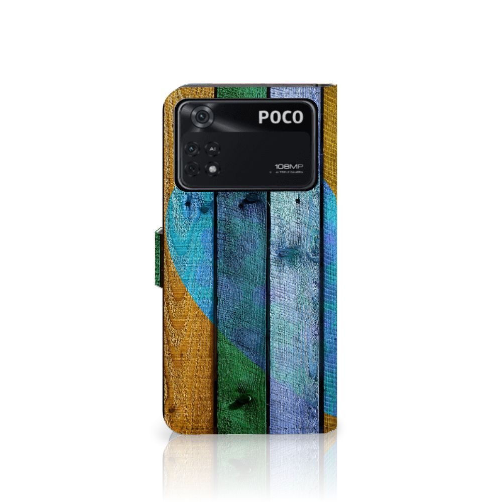 Xiaomi Poco X4 Pro 5G Book Style Case Wood Heart - Cadeau voor je Vriend