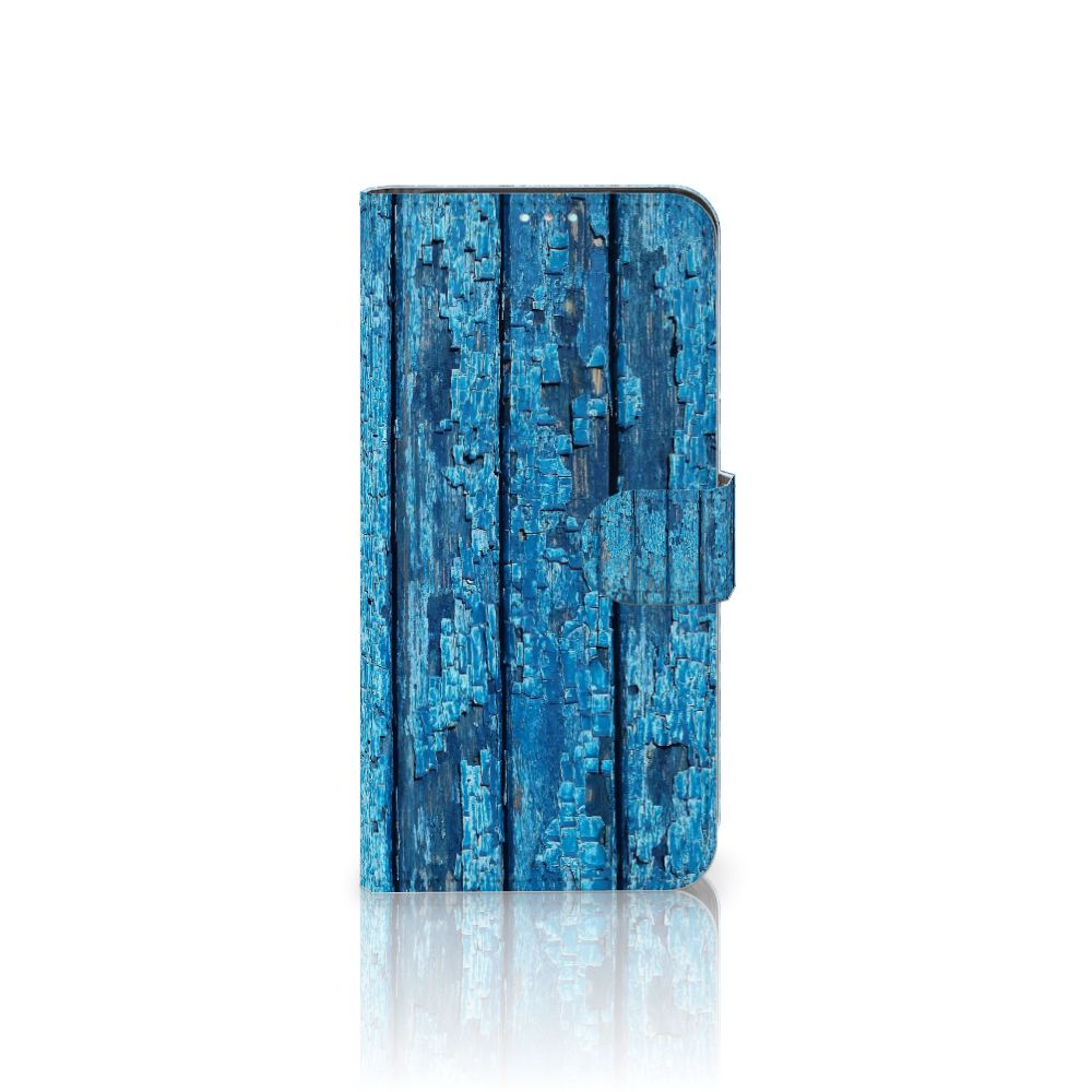 Samsung Galaxy A41 Book Style Case Wood Blue