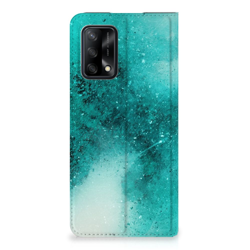 Bookcase OPPO A74 4G Painting Blue - B2C Telecom