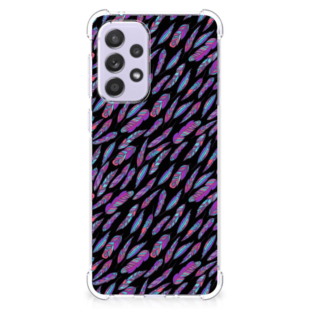 Samsung Galaxy A33 Doorzichtige Silicone Hoesje Feathers Color B2C Telecom