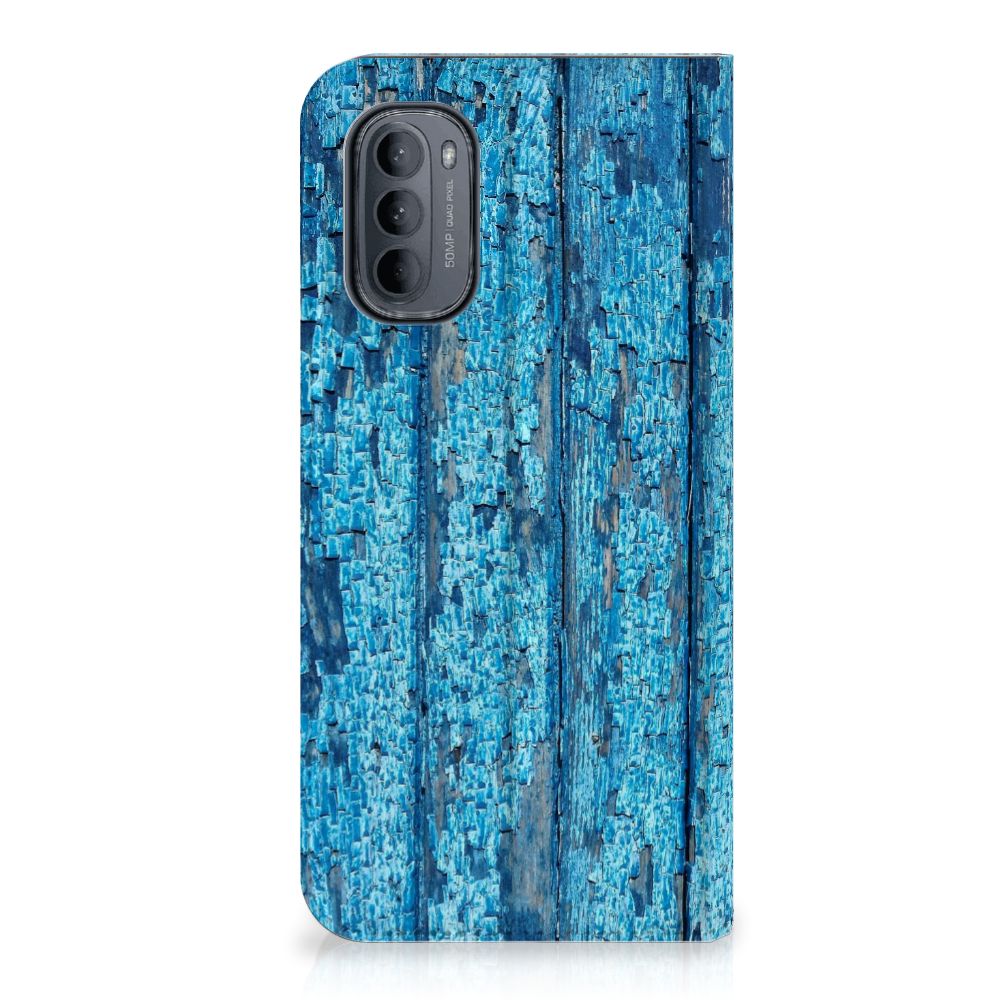 Motorola Moto G31 | G41 Book Wallet Case Wood Blue - B2C Telecom