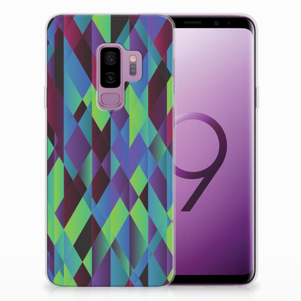 Samsung Galaxy S9 Plus TPU Hoesje Abstract Green Blue