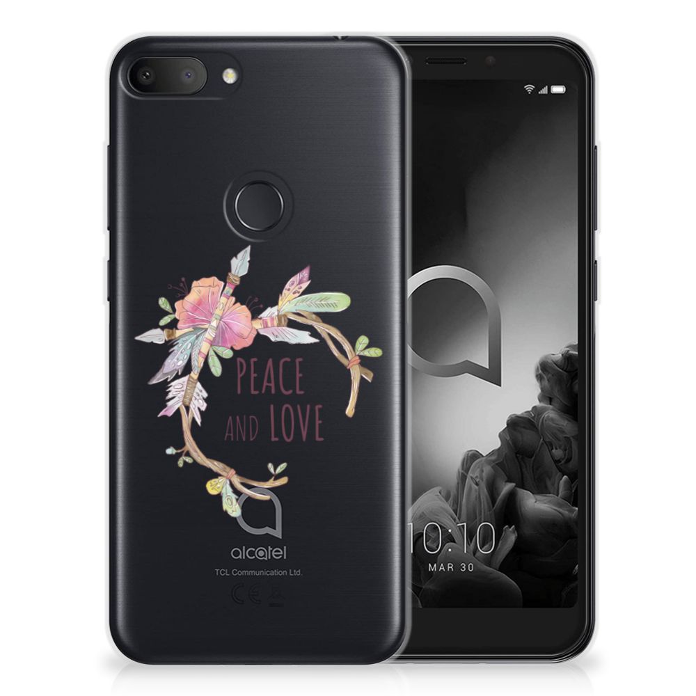 Alcatel 1S (2019) Telefoonhoesje met Naam Boho Text