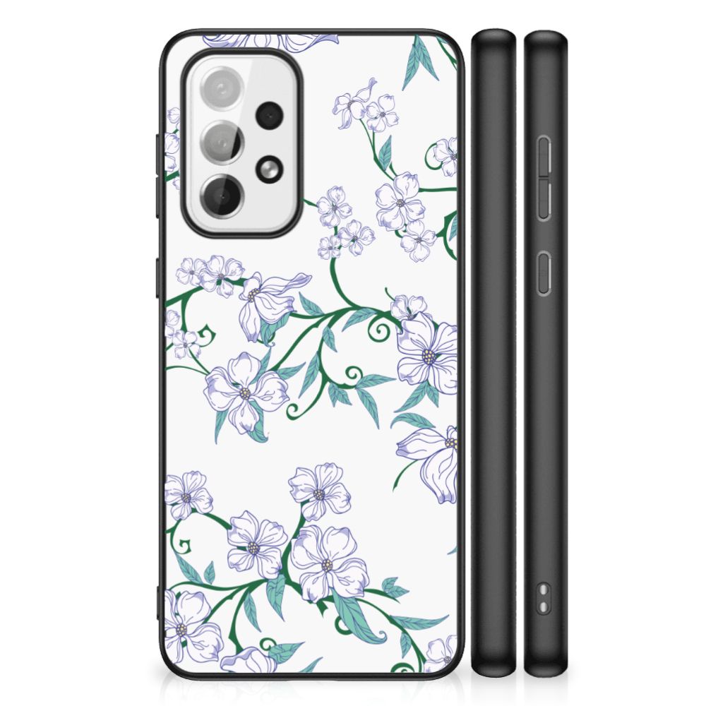 Samsung Galaxy A73 Uniek Bloemen Hoesje Blossom White B2C Telecom