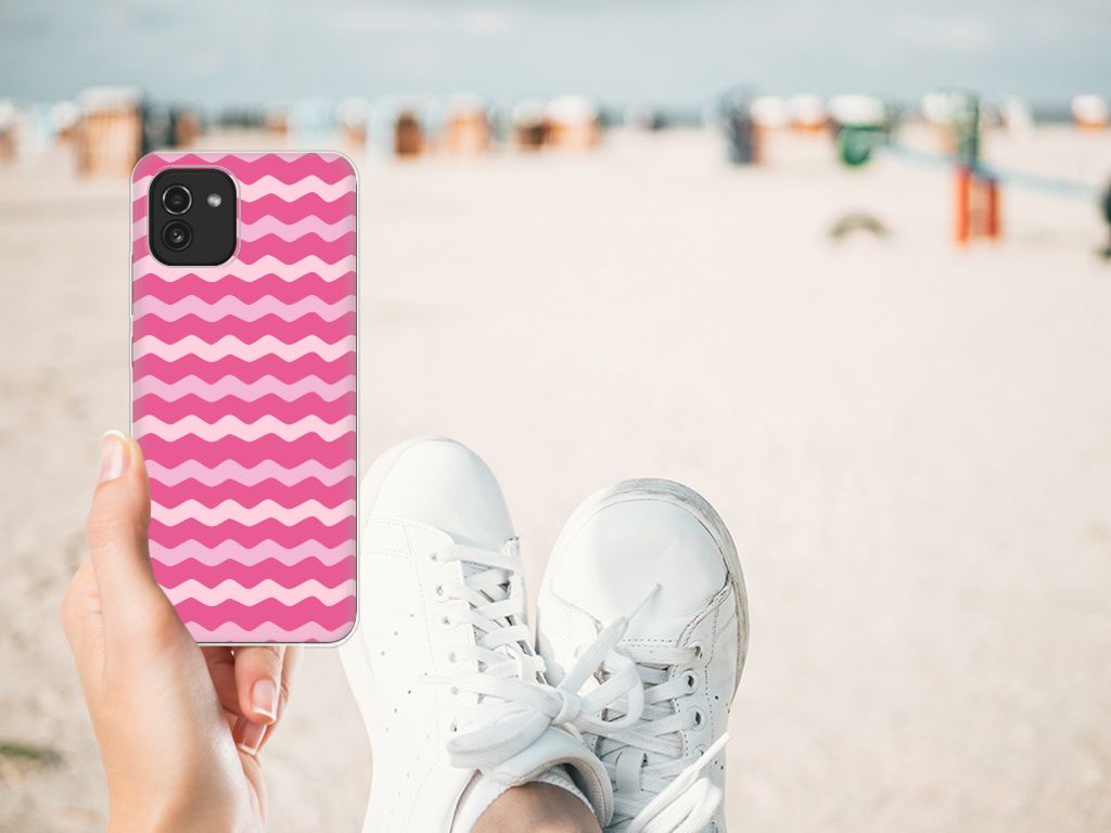 Samsung Galaxy A03 TPU bumper Waves Pink B2C Telecom
