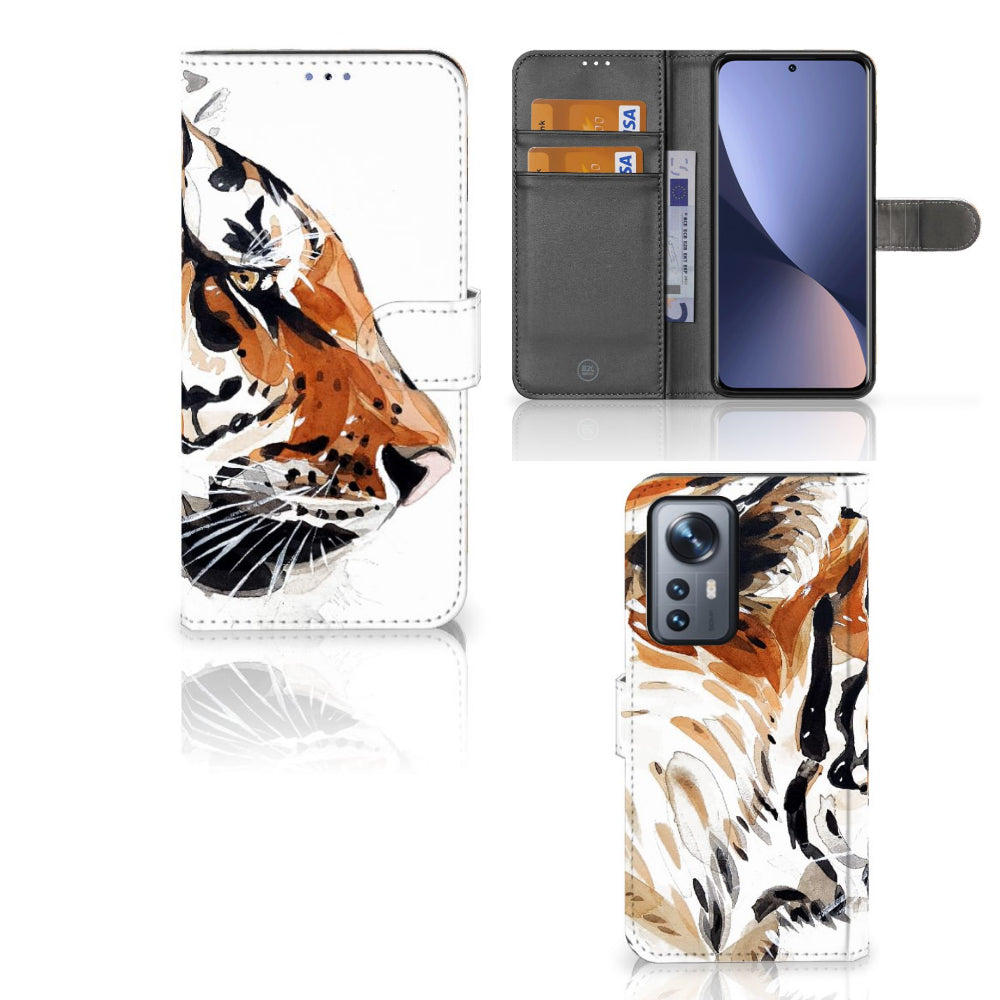 Hoesje Xiaomi 12 Pro Watercolor Tiger