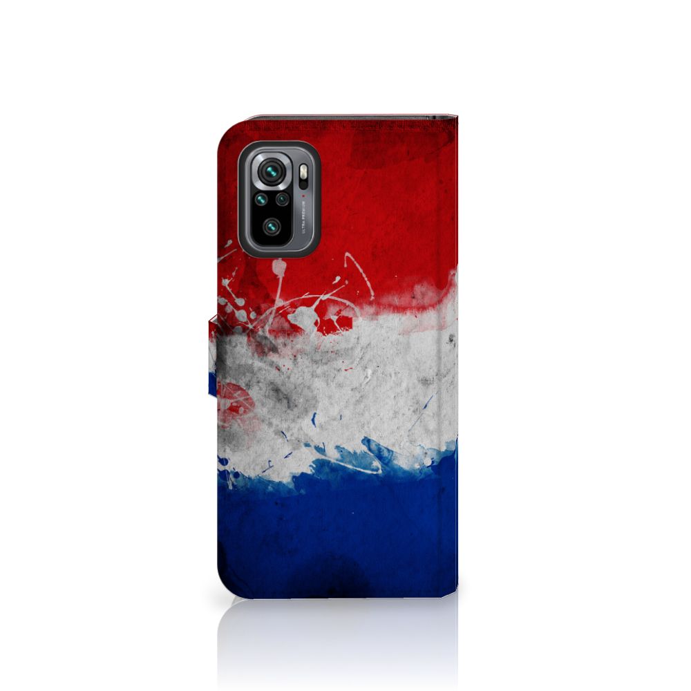Xiaomi Redmi Note 10S | 10 4G | Poco M5s Bookstyle Case Nederland met Nederlandse vlag design