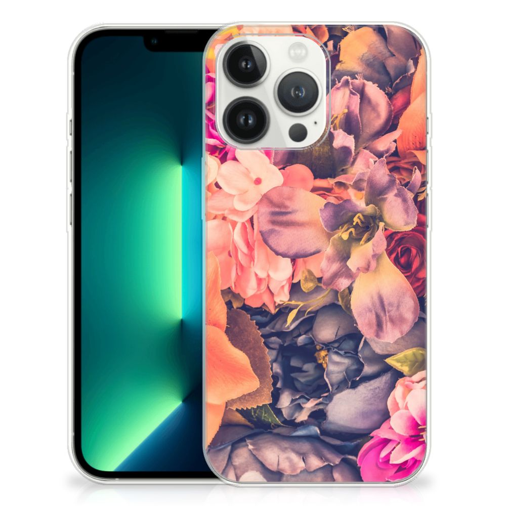 iPhone 13 Pro Max TPU Case Bosje Bloemen met kleurrijke bloemenprint, perfect voor stijl en bescherming 🌸.