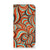 iPhone 15 Pro Bookcase Retro met levendige retro swirling kleuren in oranje en turquoise.