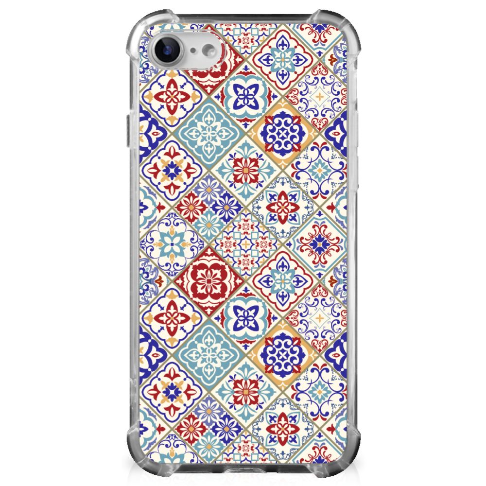 iPhone SE 2022/2020 | iPhone 8/7 Anti-Shock Hoesje Tiles Color