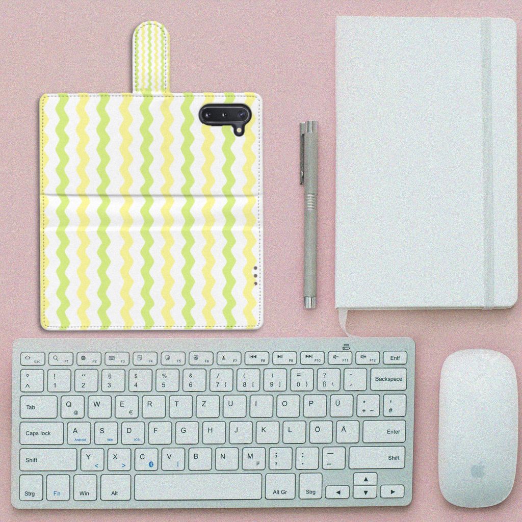 Samsung Galaxy Note 10 Telefoon Hoesje Waves Yellow