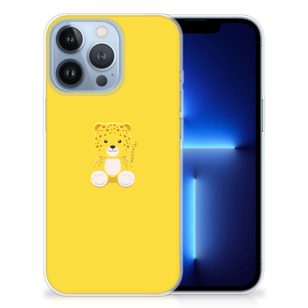 Apple iPhone 13 Pro Telefoonhoesje met Naam Baby Leopard B2C Telecom