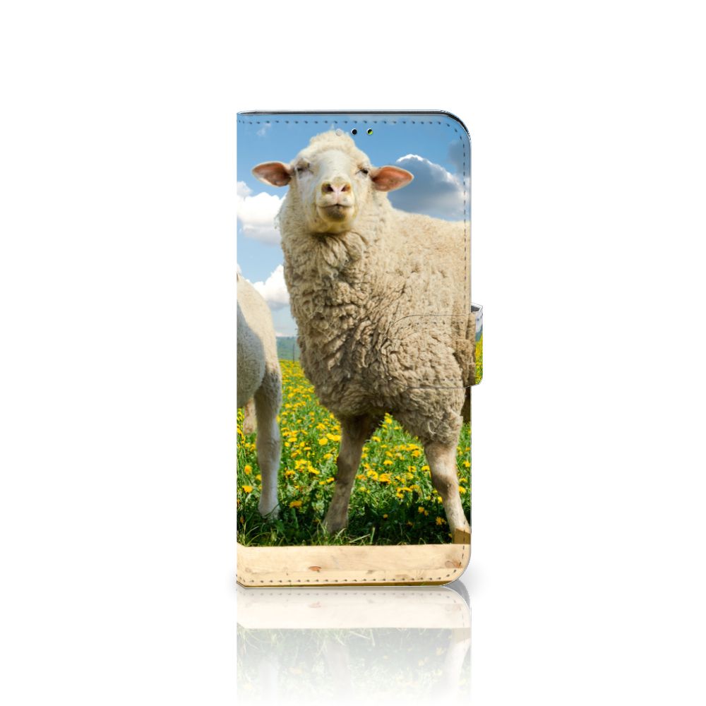 Samsung Galaxy A03 Telefoonhoesje met Pasjes Schaap en Lammetje