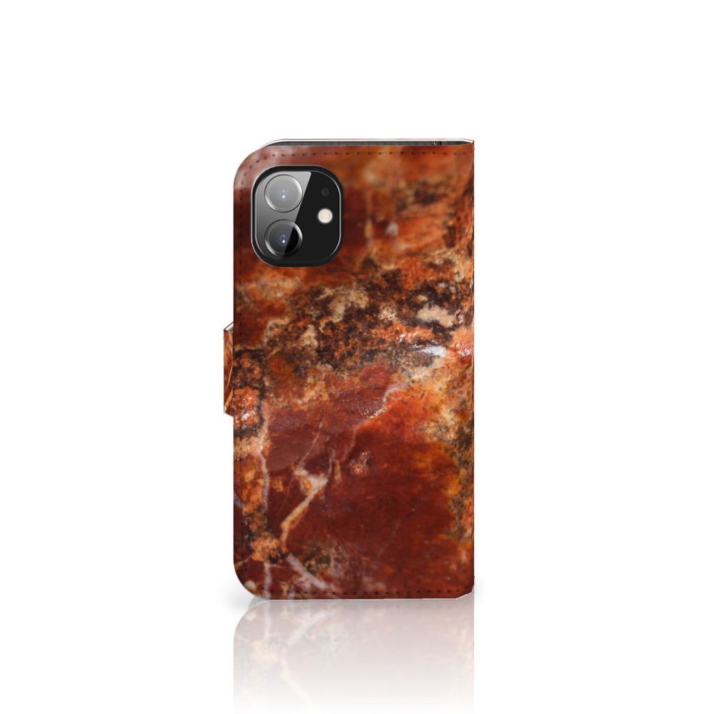 Apple iPhone 12 Mini Bookcase Marmer Bruin