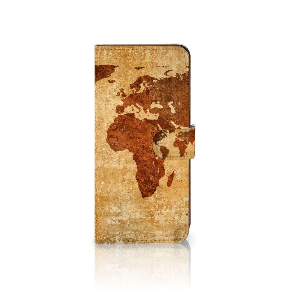 Samsung Galaxy A21s Flip Cover Wereldkaart