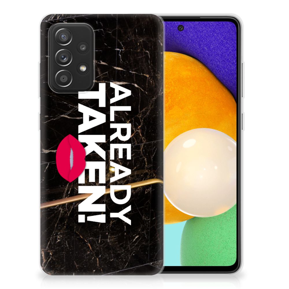 Samsung Galaxy A52 (5G/4G) Siliconen hoesje met naam Already Taken Black