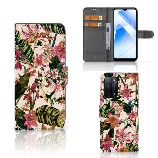 OPPO A16/A16s/A54s Hoesje Flowers