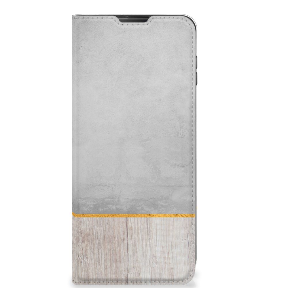 Motorola Moto G 5G Plus Book Wallet Case Wood Concrete - B2C Telecom