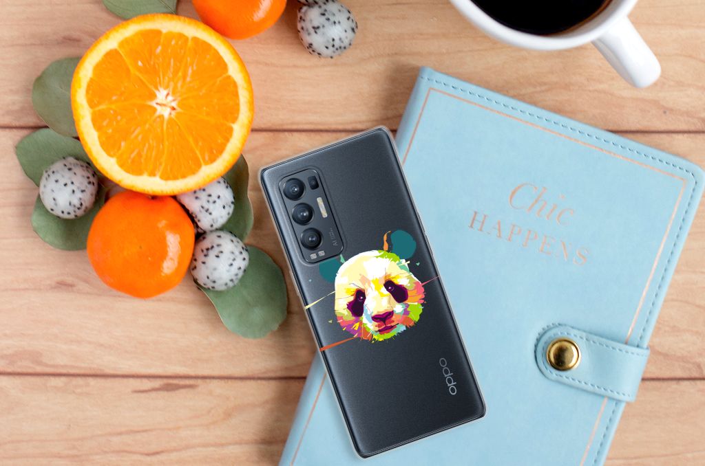 OPPO Find X3 Neo Telefoonhoesje met Naam Panda Color B2C Telecom