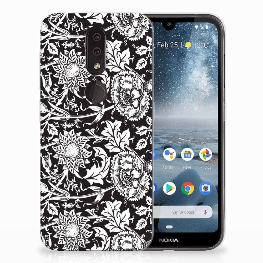 Nokia 4.2 TPU Case Black Flowers