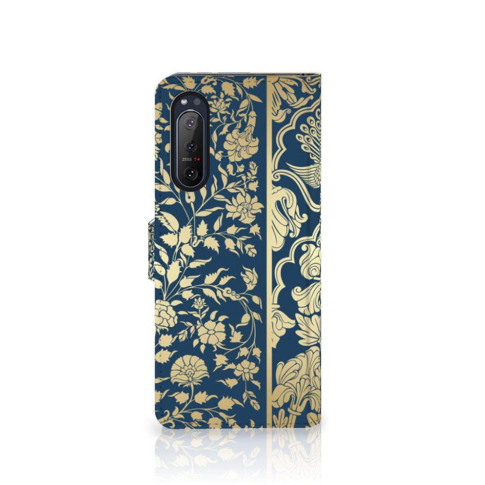 Sony Xperia 5II Hoesje Beige Flowers