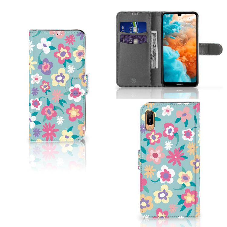 Huawei Y6 (2019) Hoesje Flower Power