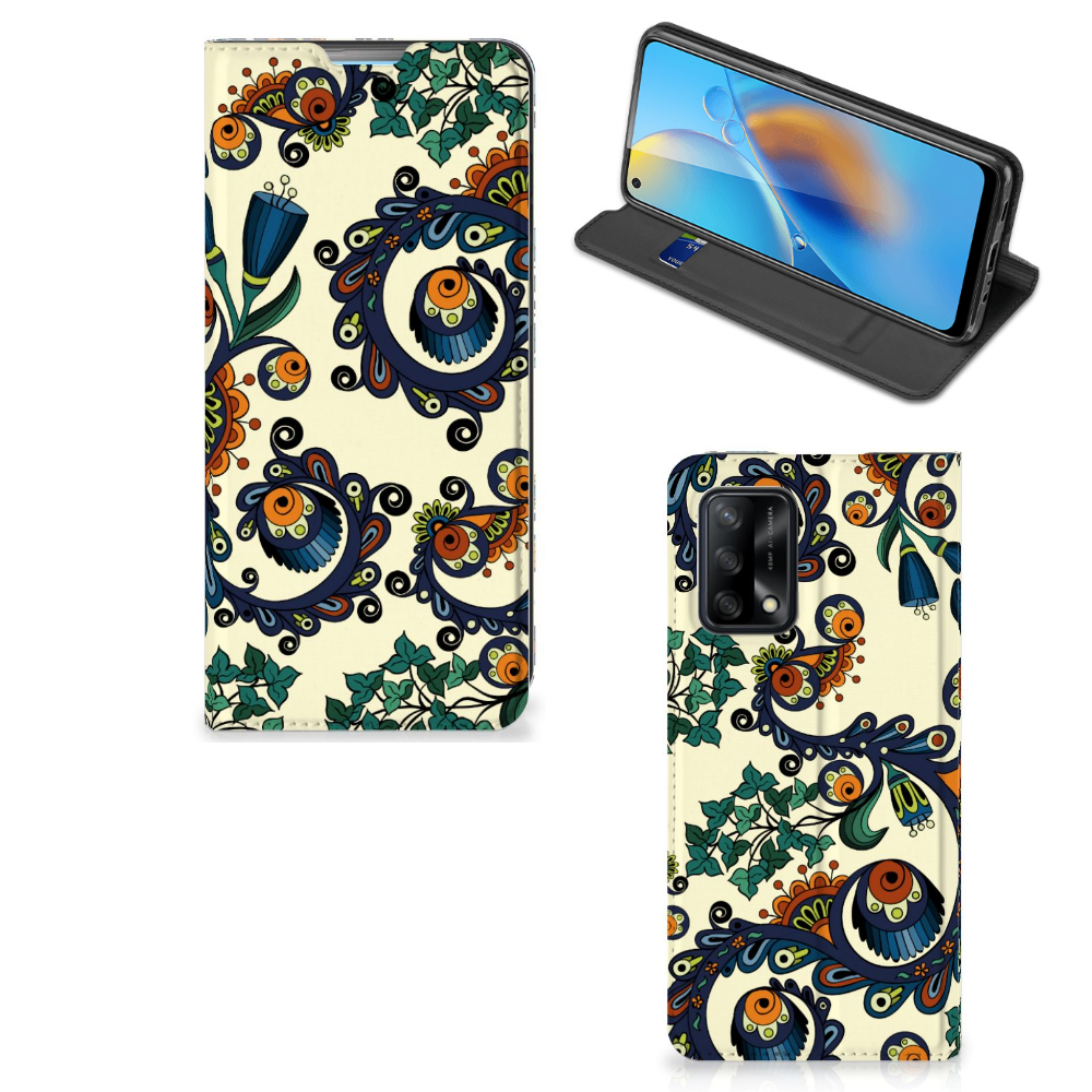 Telefoon Hoesje OPPO A74 4G Barok Flower - B2C Telecom