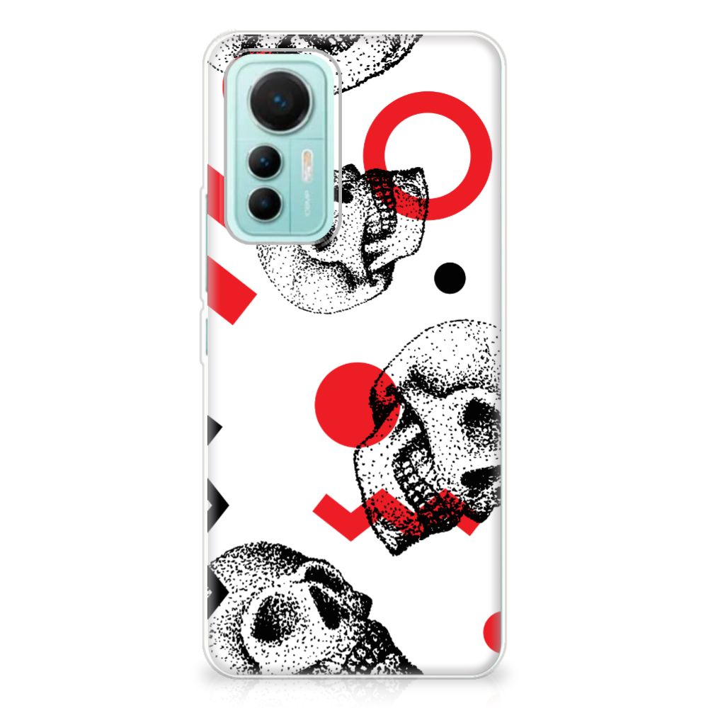 Silicone Back Case Xiaomi 12 Lite Skull Red B2C Telecom